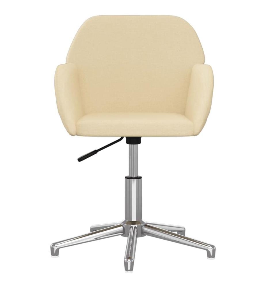 Bürostuhl Drehbar Creme Stoff