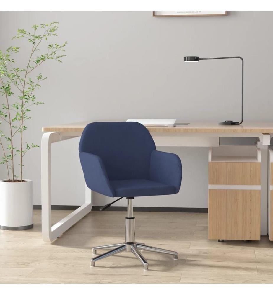 Bürostuhl Drehbar Blau Stoff