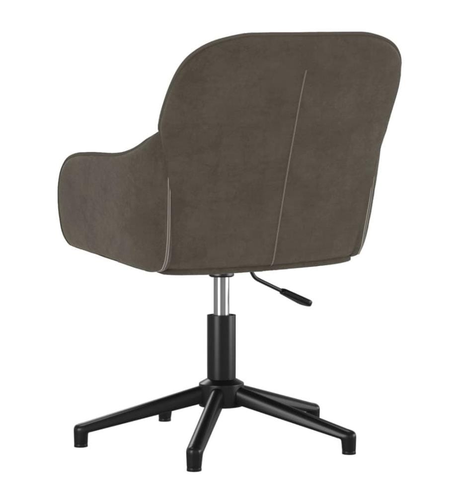 Bürostuhl Drehbar Dunkelgrau Samt