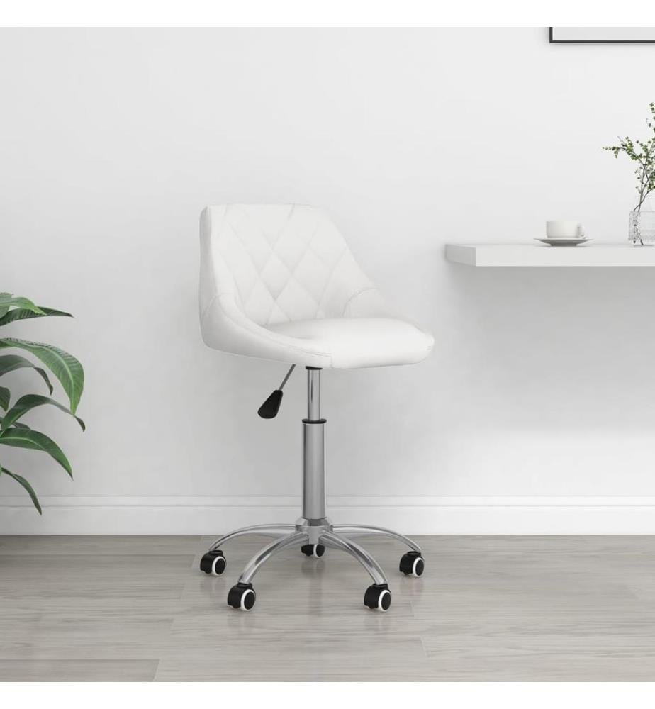 Bürostuhl Drehbar Weiss Kunstleder