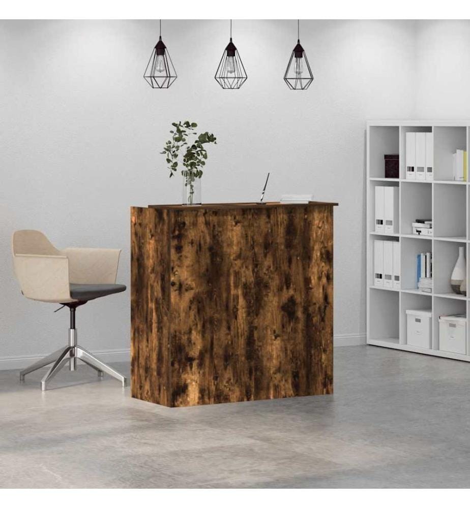 Empfangstheke Räuchereiche 100x50x103,5 cm Holzwerkstoff