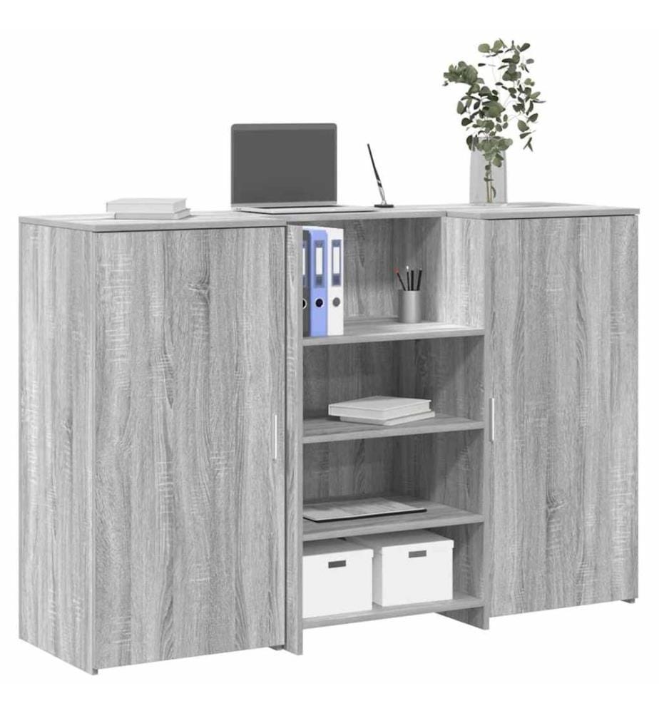 Empfangstheke Grau Sonoma 155x50x103,5 cm Holzwerkstoff