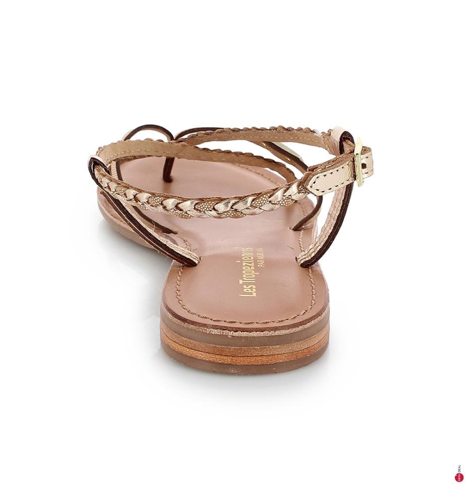 Leather Sandals Monatres - Gold