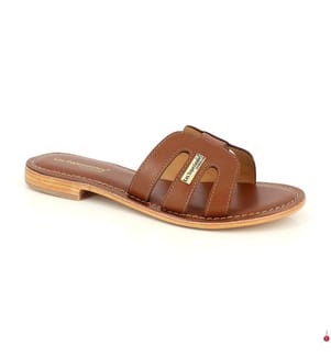 Lederpantoletten Damia - Camel