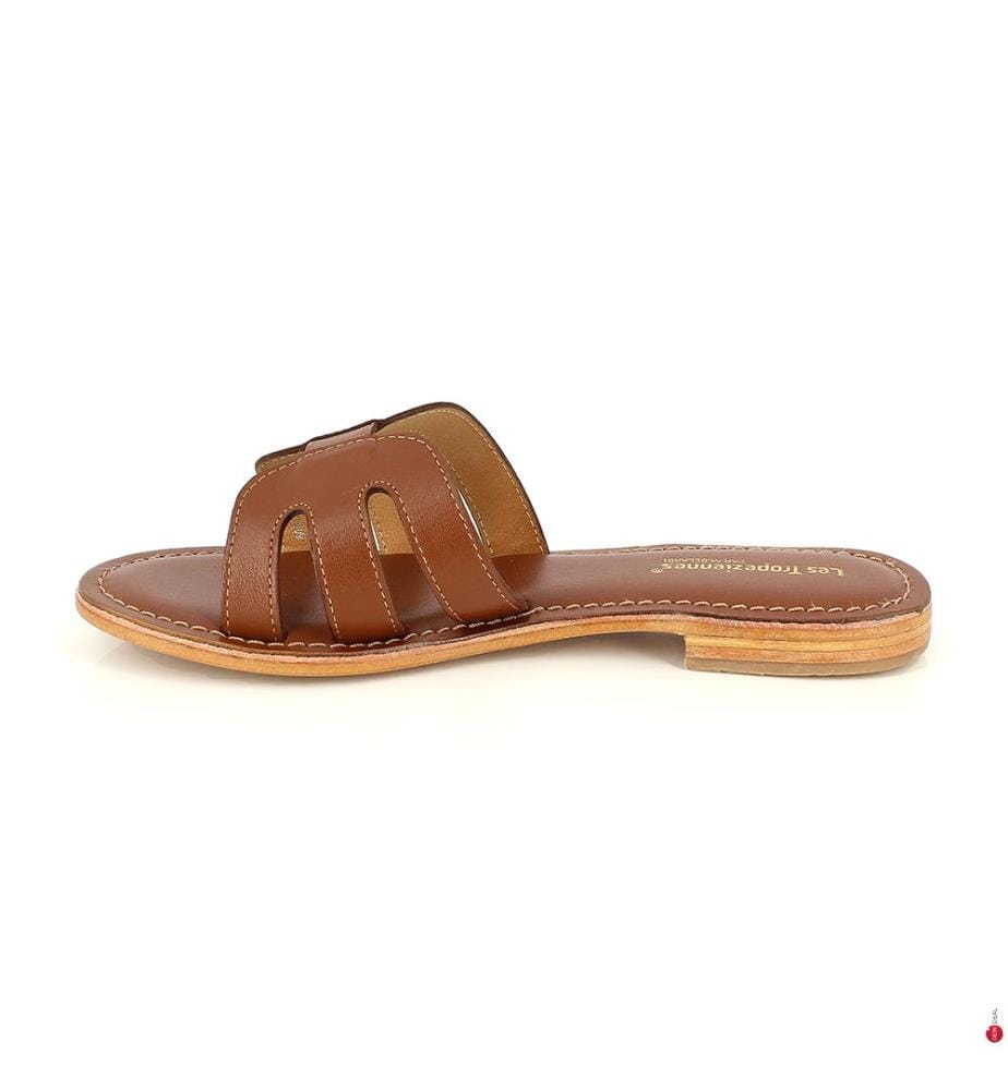 Lederpantoletten Damia - Camel