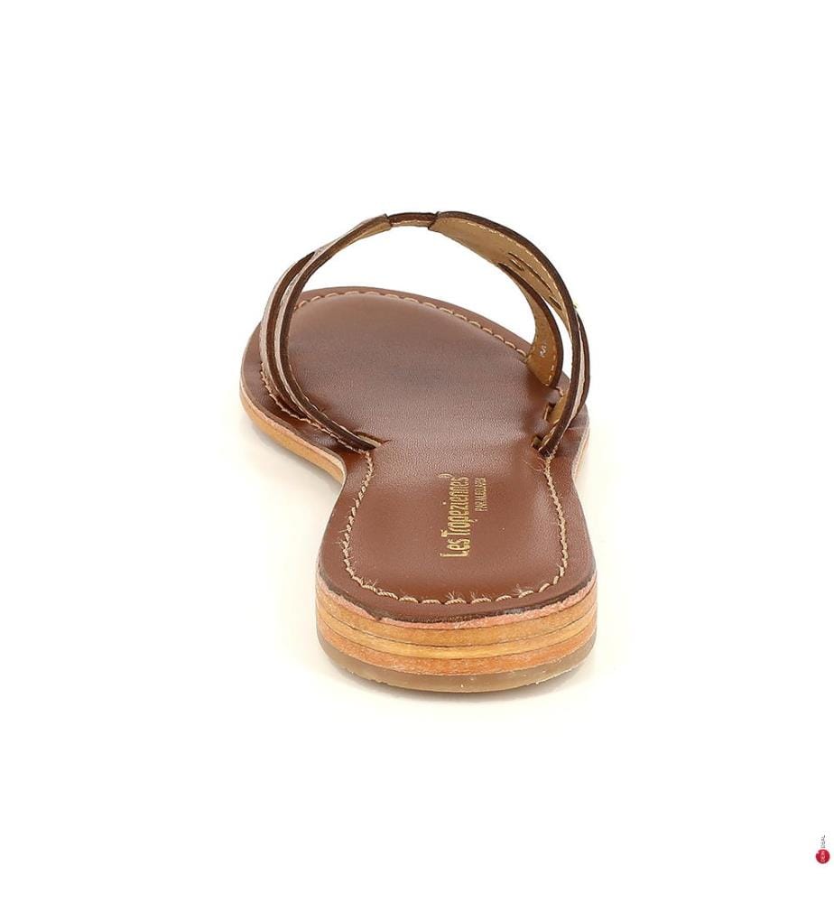 Lederpantoletten Damia - Camel