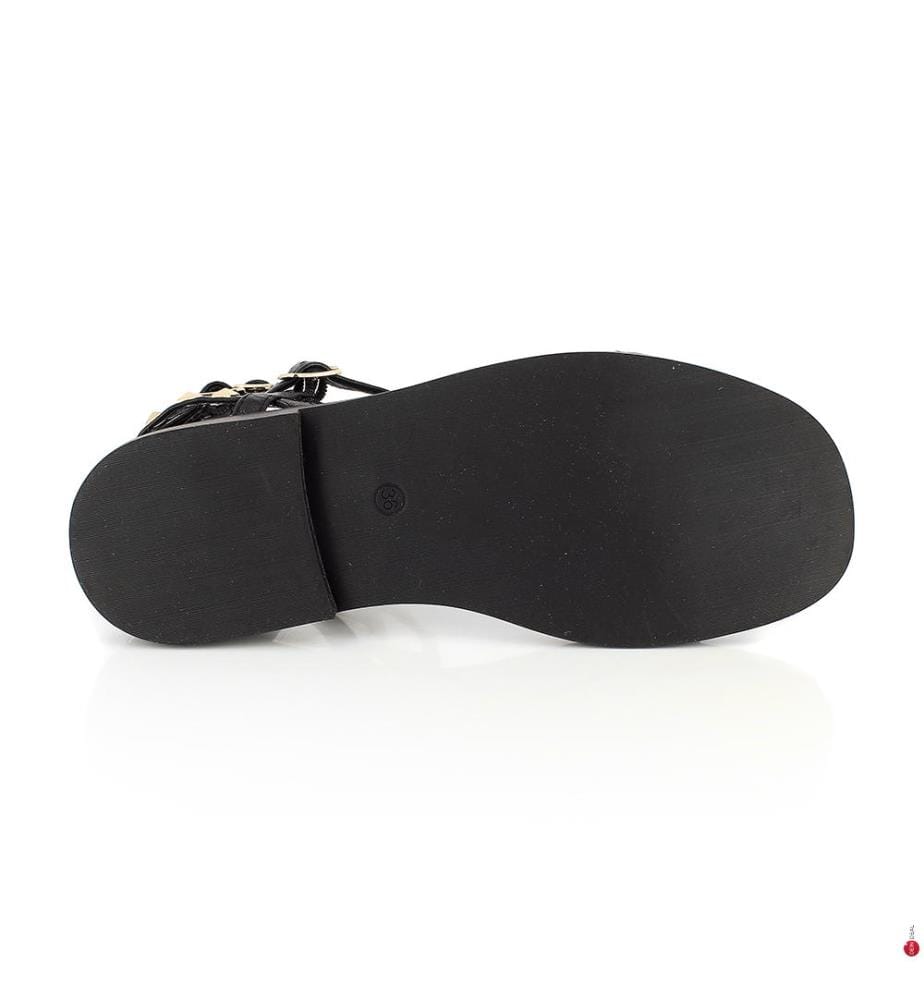 Leather Sandals Coralie - Black