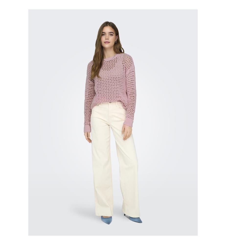 Pull Col Rond - Rose