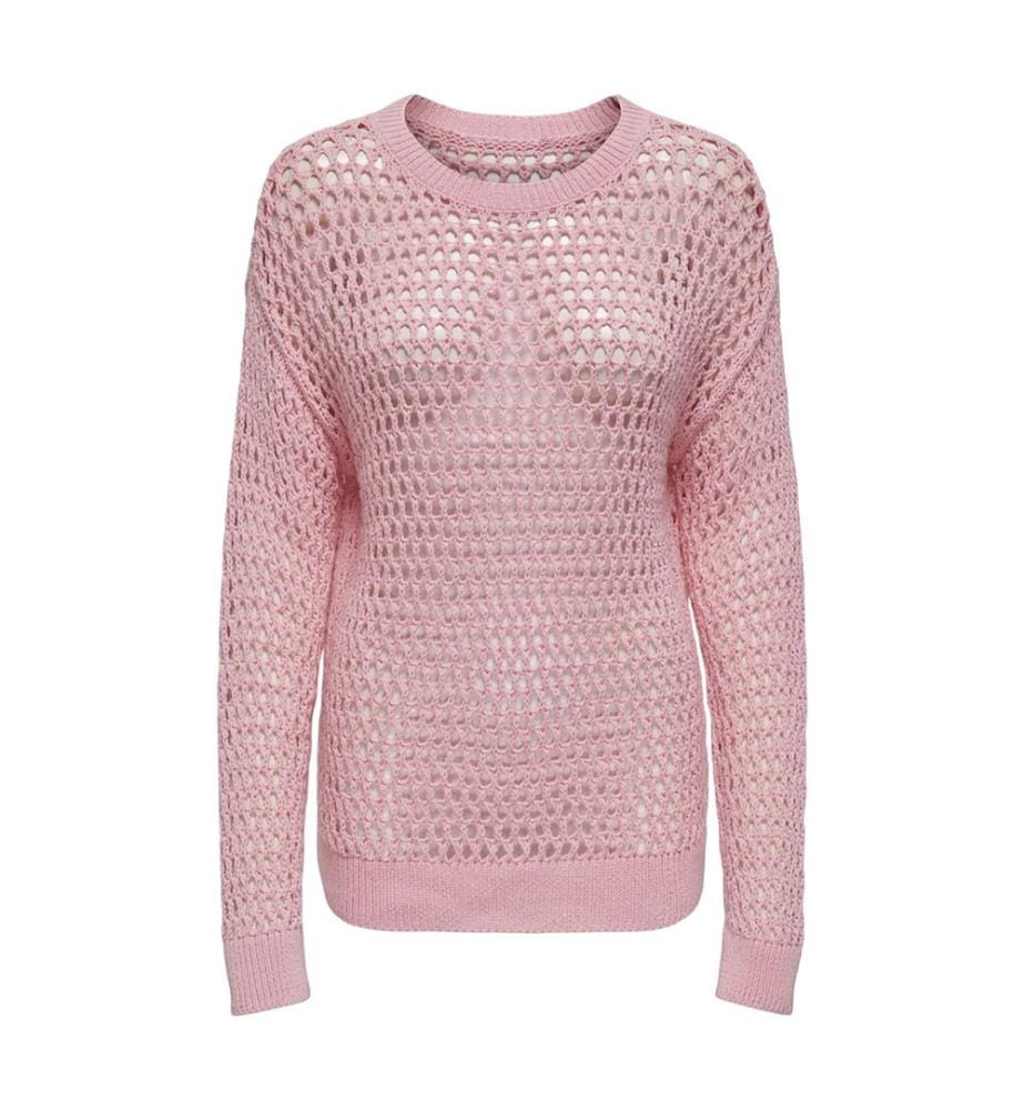 Pull Col Rond - Rose