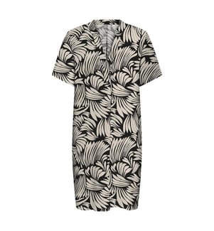 Regular Fit Tunika-Kleid - Black Sway Leave