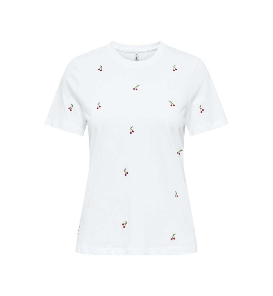 T-Shirt - Bright White Cherries