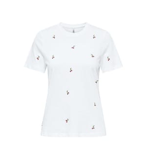 T-Shirt - Bright White Cherries