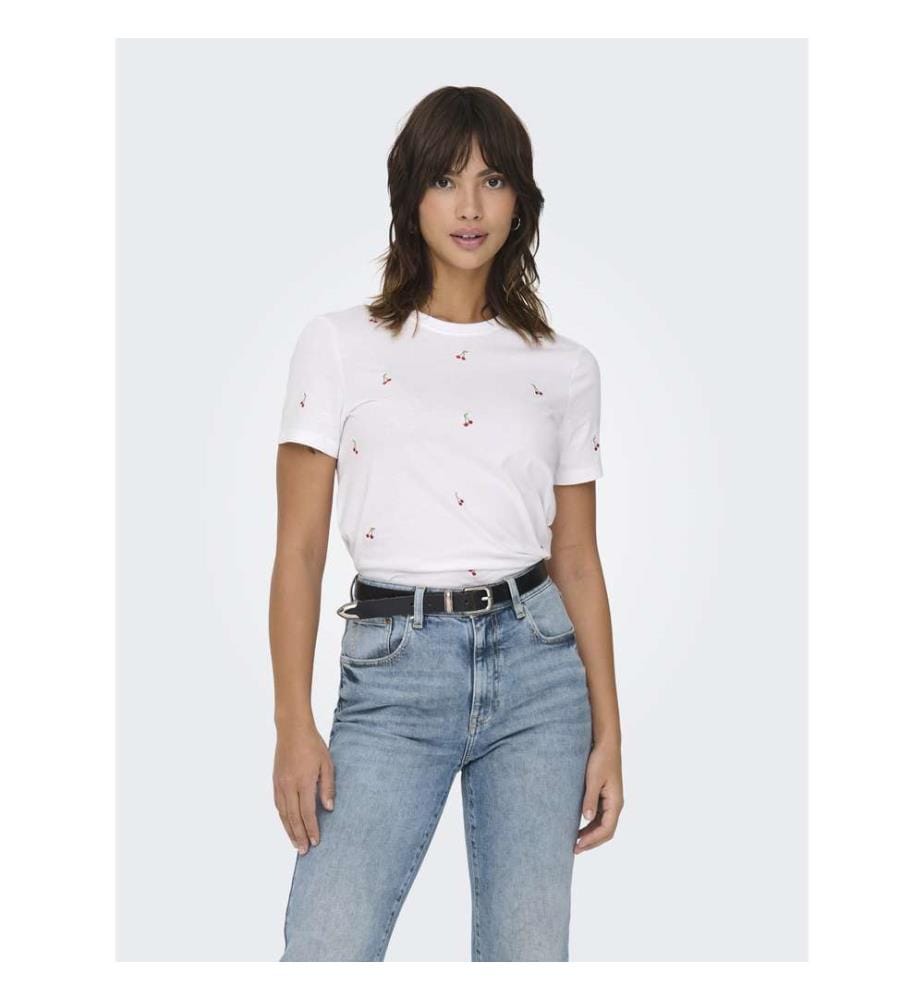T-Shirt - Bright White Cherries