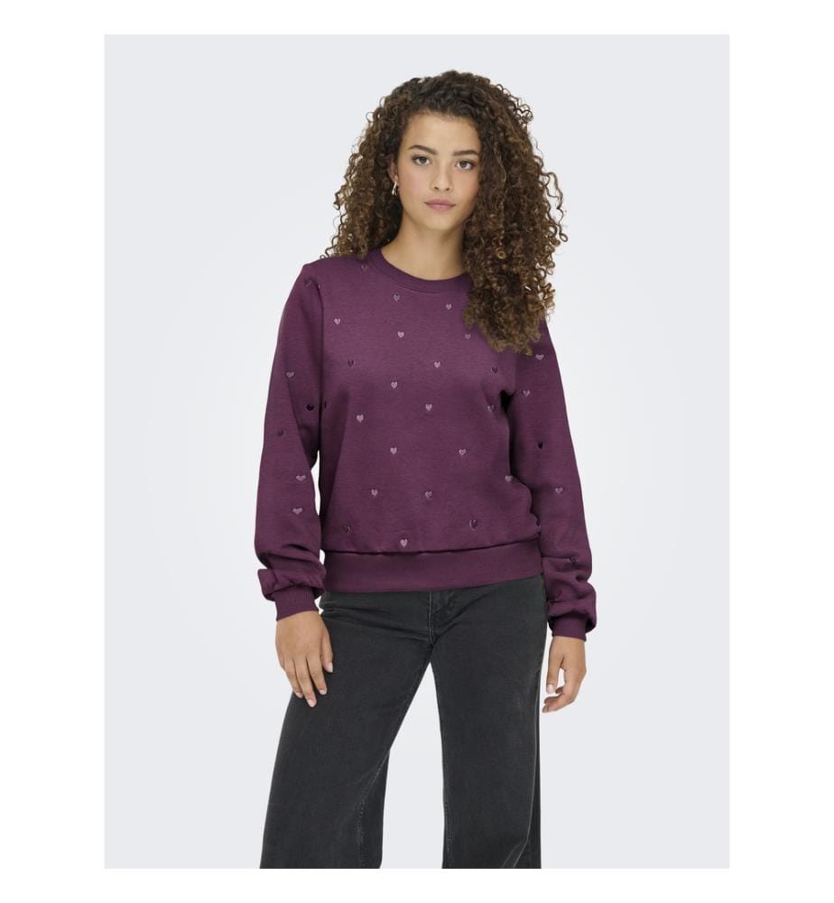 Sweatshirt - Mauve Vin Anny Heart