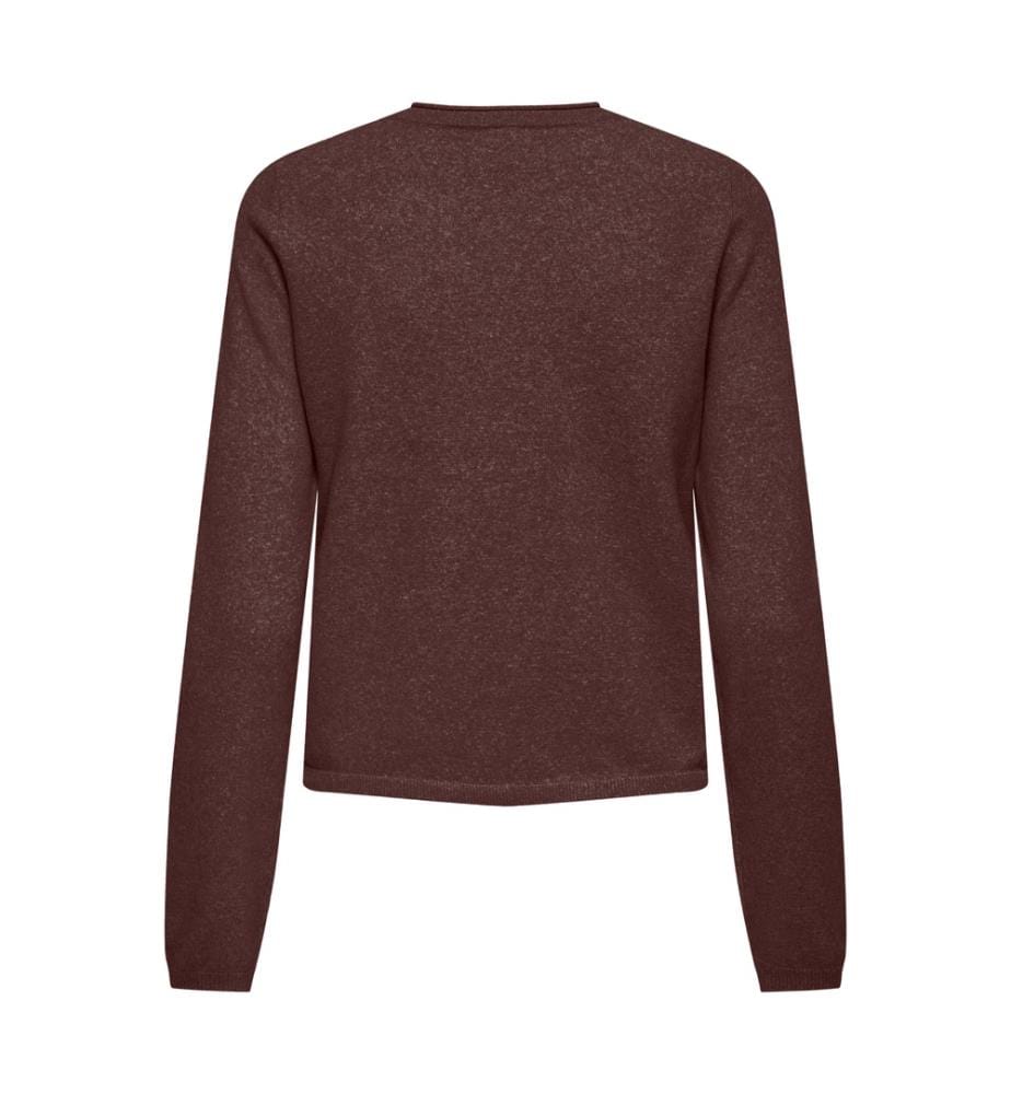 Loyal Life Strickjacke mit O-Ausschnitt und Knopfleiste - Bitter Chocolate Melange