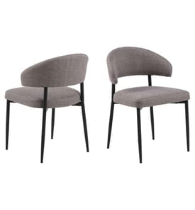 Lot de 2 Chaises de Salle à Manger Edina - Light grey, Black