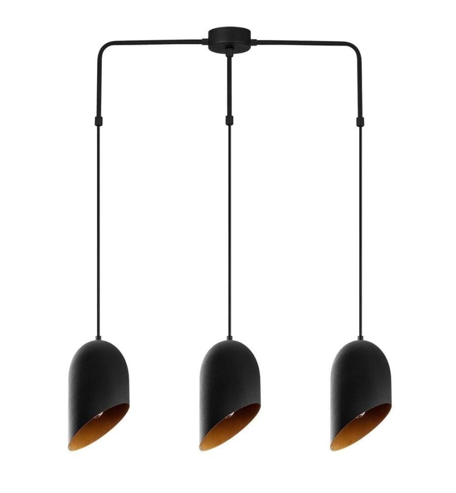 Lustre, noir, or, corps en fer