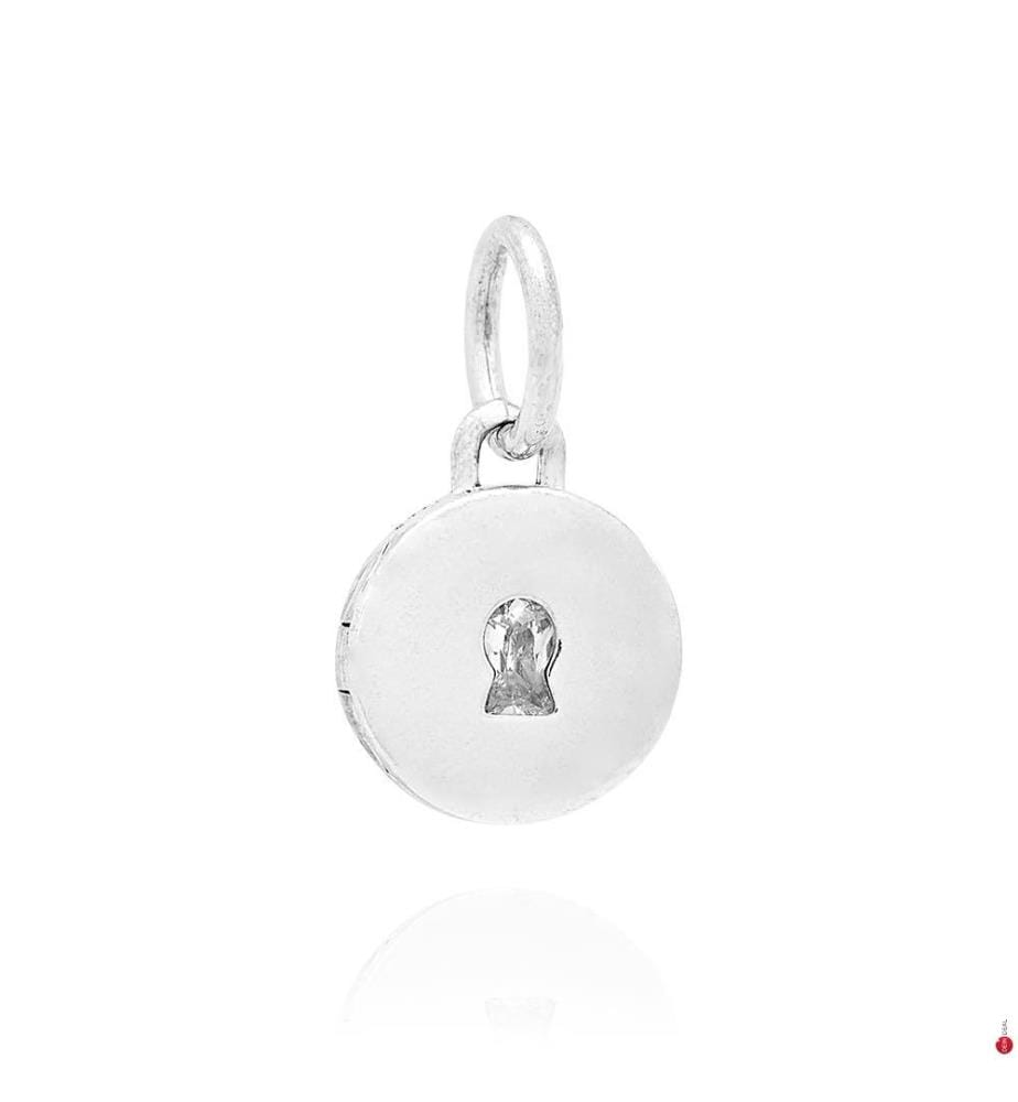 Charm Anhänger Liebesmedaillon aufklappbar & gravierbar - Silber 925/1000e