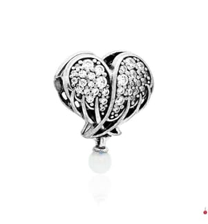 Cuore scintillante e ali d'angelo - Argento 925/1000