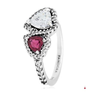 Ring Halo Herzen - Silber 925/1000e