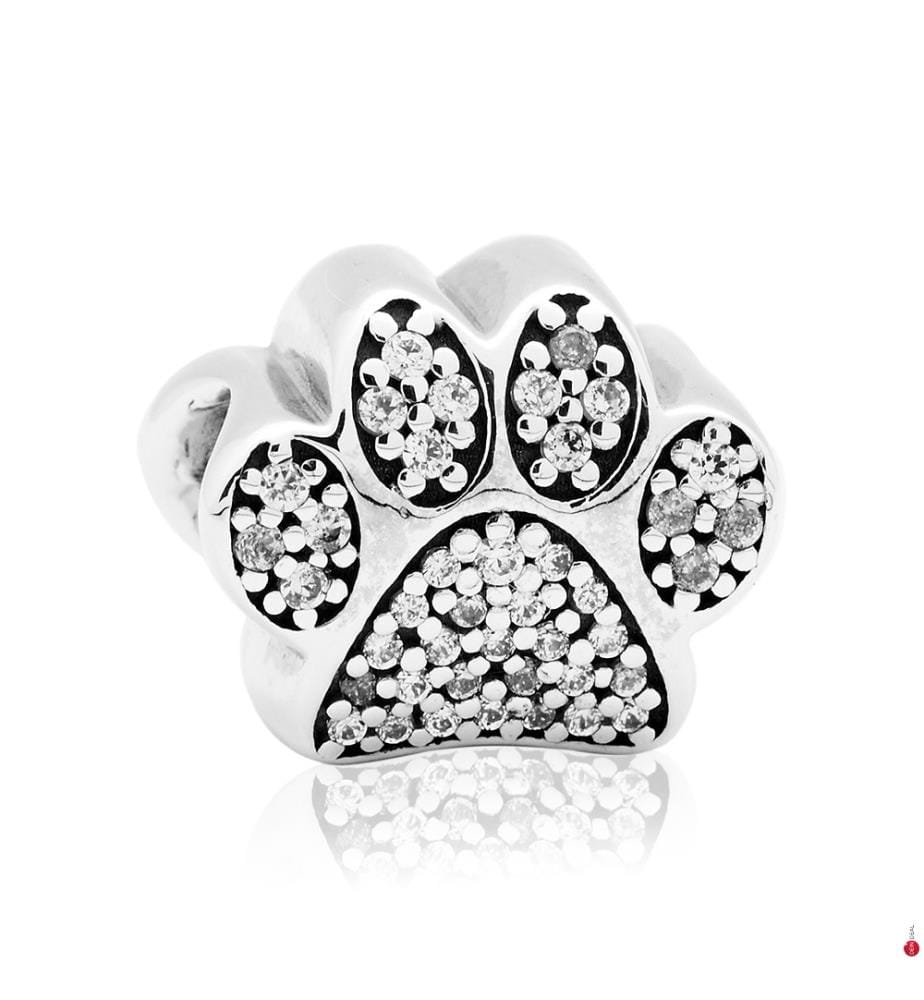 Charm Empreinte de Patte - Silber