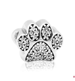 Charm Empreinte de Patte - Silber