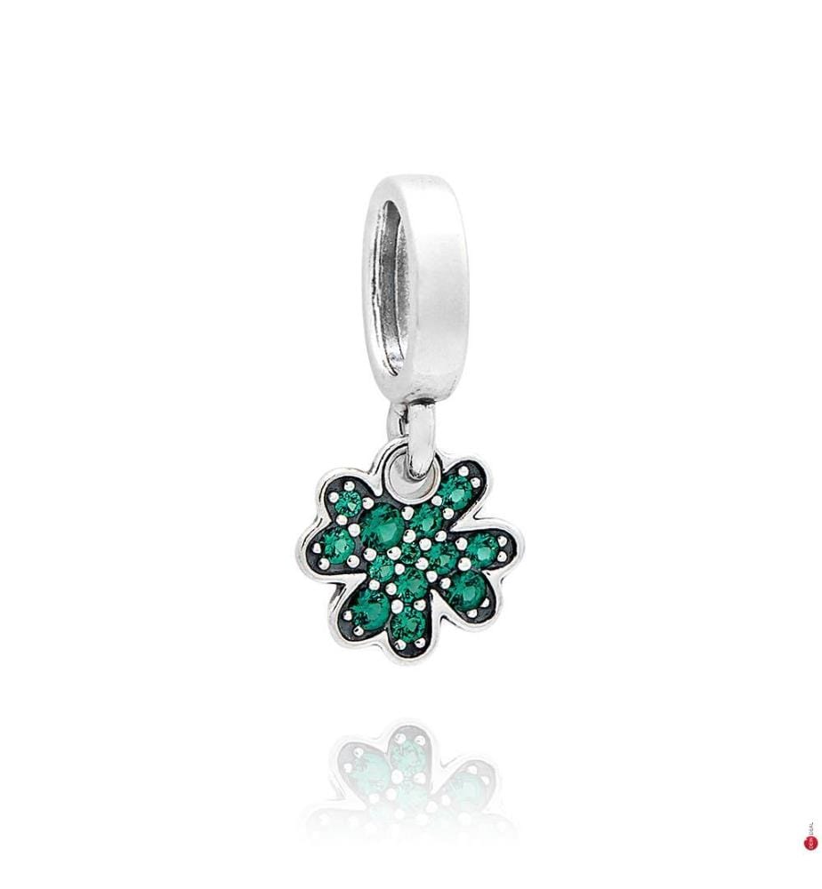 Charm Anhänger Kleeblatt - Silber 925/1000e