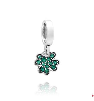 Charm Anhänger Kleeblatt - Silber 925/1000e