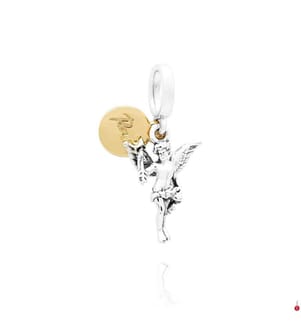 Ciondolo a forma di Cupido - Argento 925/1000e, metallo dorato