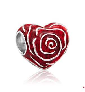 Herz Charm Rose - Silber 925/1000e