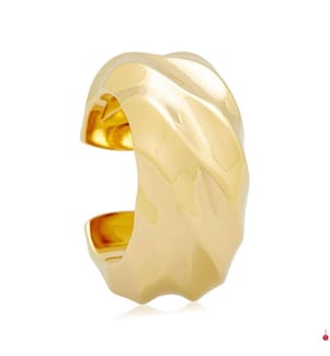 Bracciale auricolare ondulato - placcato oro 14k