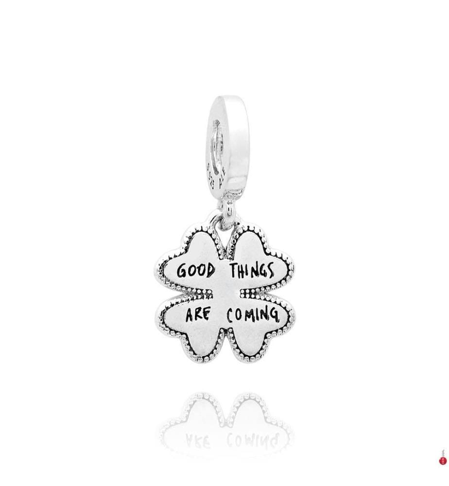 Charm Pendant My Pandora 2025 Kleeblatt Drehbar 0.009 ct TW - Silber 925/1000e, Vergoldetes Metall