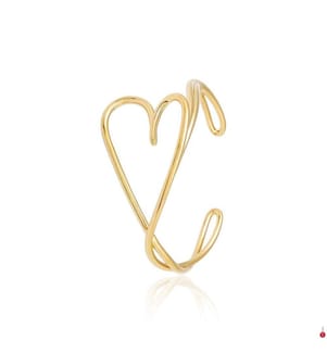 Bracciale cuore organico - Metallo placcato oro