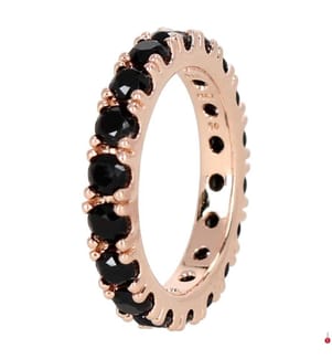 Ring Ewigkeit schwarz - Rotgold