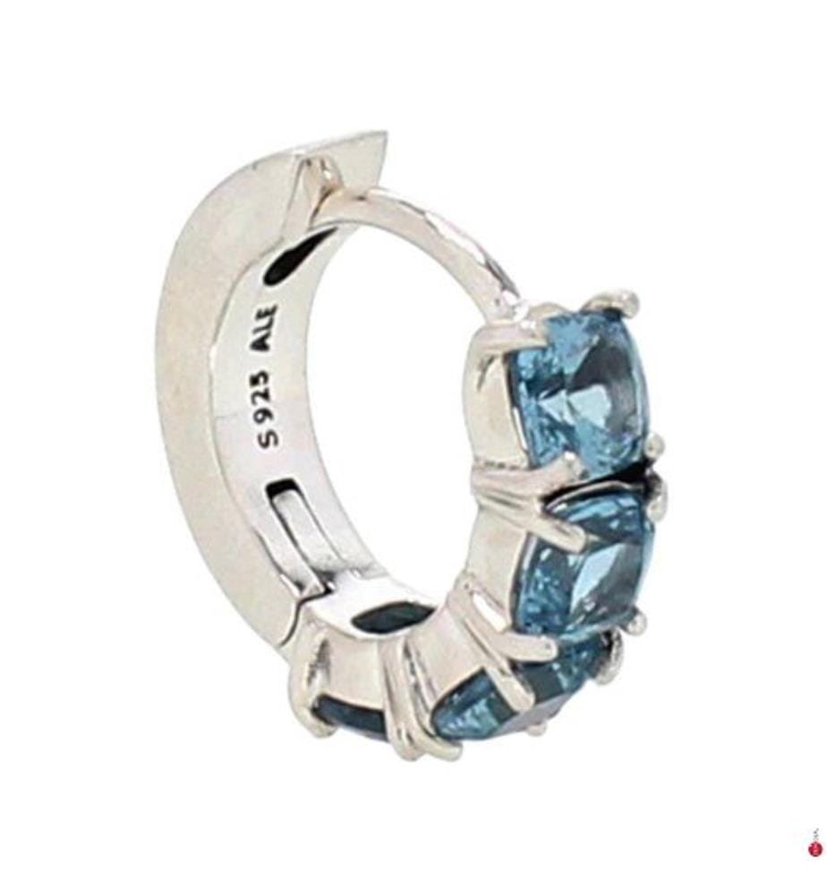 Créoles Bleu clair – Argent sterling