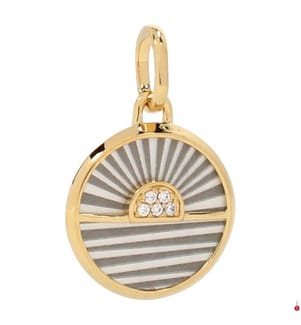 Charm Sonnenaufgang Medaillon - Gold