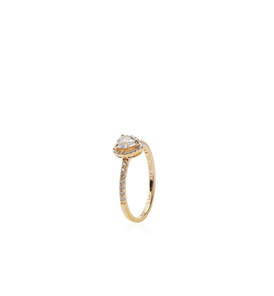 Geprägter Herzring 14K Goldplattierung - Gold