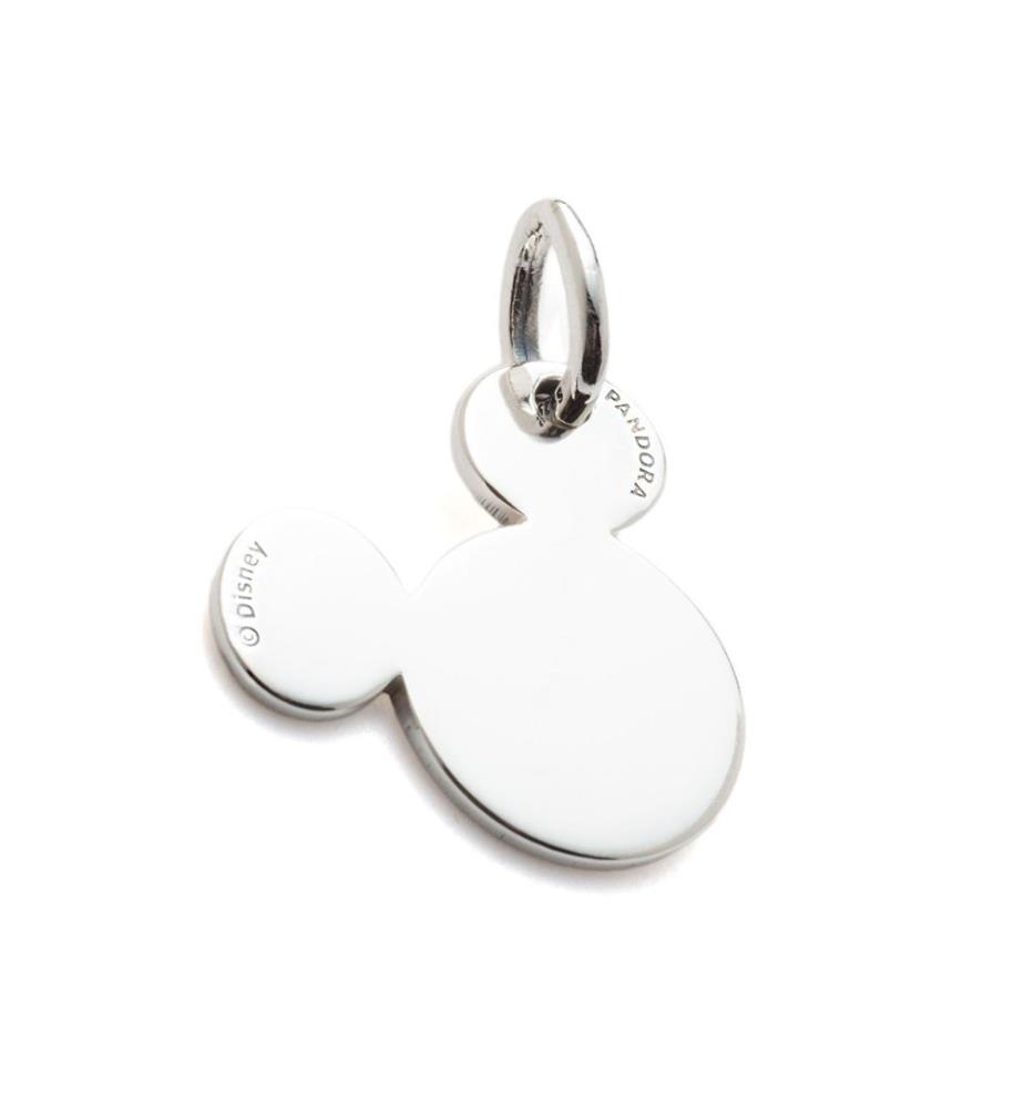 Gravierbarer hängender Anhänger Disney Mickey Mouse - Silber
