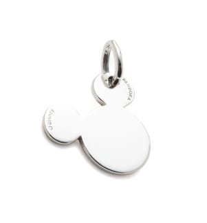 Gravierbarer hängender Anhänger Disney Mickey Mouse - Silber