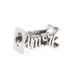 Amore Script Charm - Silber