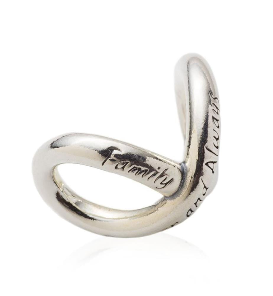 Breloque Infinity Forever & Always - Argent