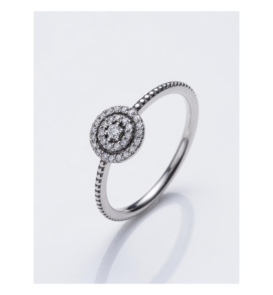 Bague Radiant Elegance avec zircon transparent - Argent