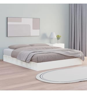 Massivholzbett Weiss 160x200 cm