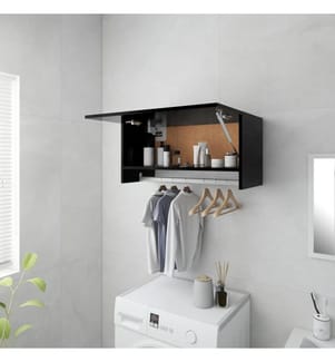 Kleiderschrank Schwarz 70x32,5x35 cm Holzwerkstoff