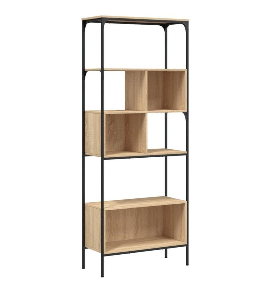 Bücherregal 5 Böden Sonoma-Eiche 76x33x188,5 cm Holzwerkstoff