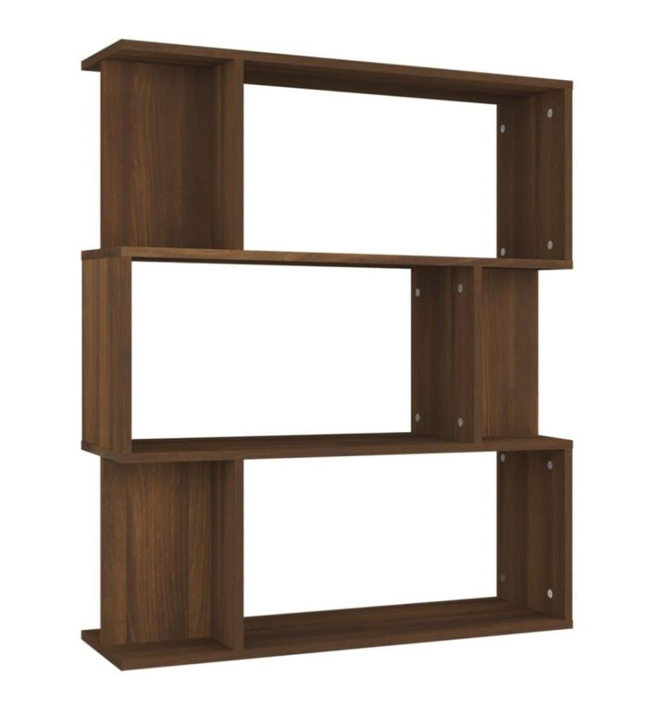 Bücherregal/Raumteiler Braun Eiche 80x24x96 cm Holzwerkstoff