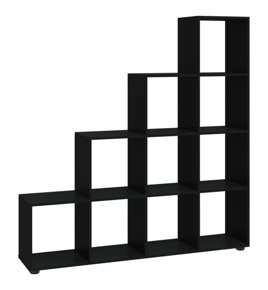Treppenregal Schwarz 142 cm Holzwerkstoff