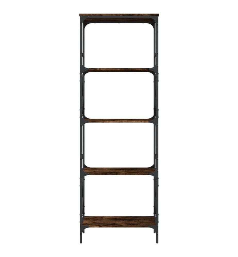 Bücherregal 5 Böden Räuchereiche 59x35x171 cm Holzwerkstoff