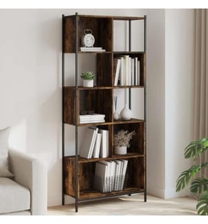 Bücherregal Räuchereiche 72x28x172 cm Holzwerkstoff