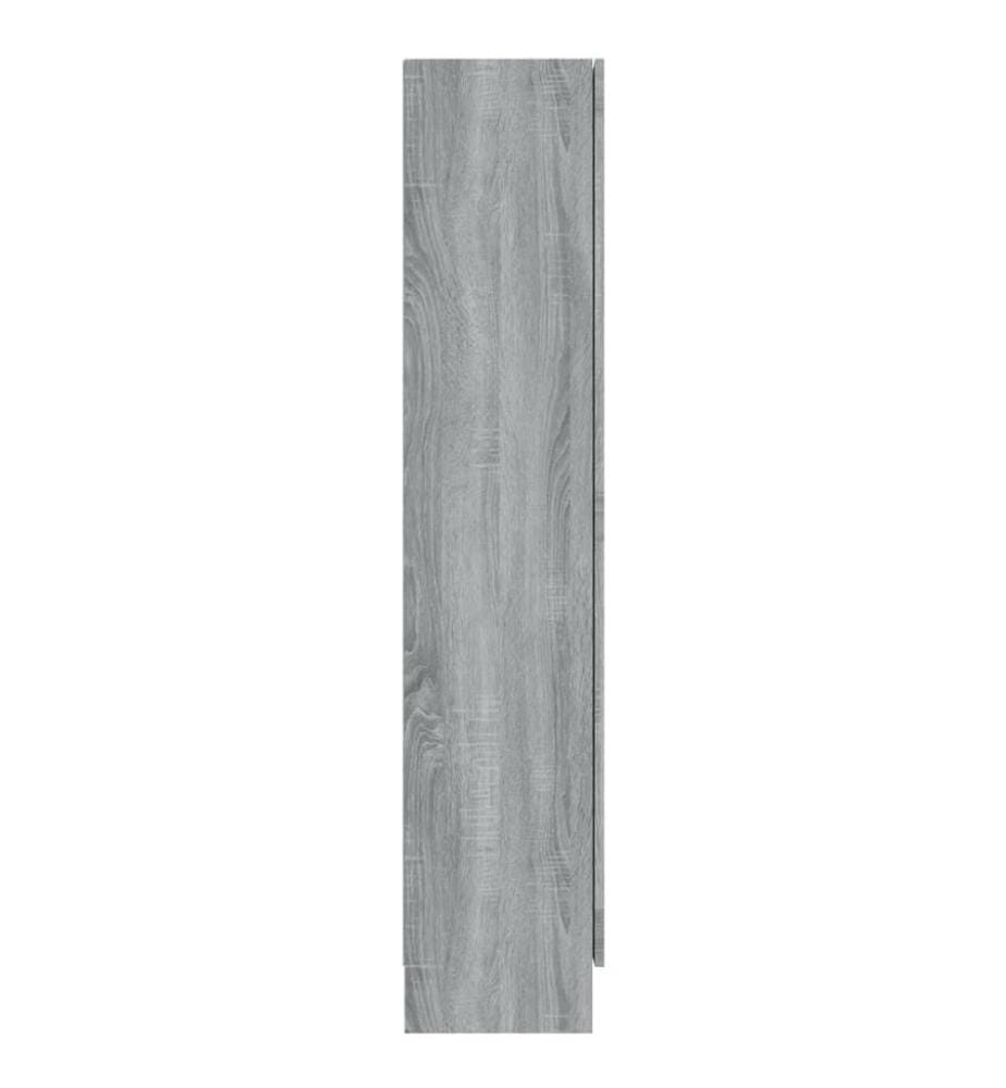 Vitrinenschrank Grau Sonoma 82,5x30,5x150 cm Holzwerkstoff